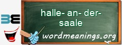 WordMeaning blackboard for halle-an-der-saale